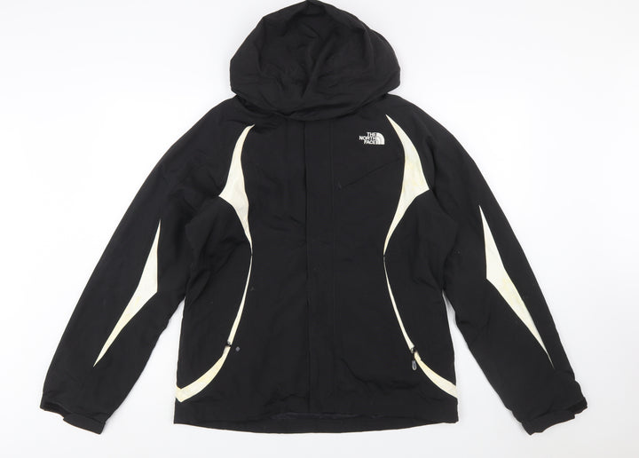 The North Face Womens Black M Ski Jacket Hooded Waterproof Mid-Length