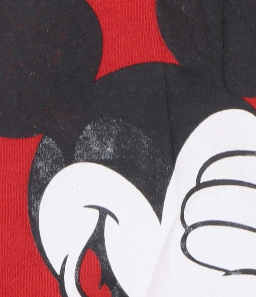Primark Women Red Mickey Mouse Graphic Pullover Sweatshirt Size S