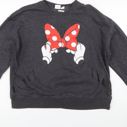 Primark Disney Women’s Black Minnie Mouse Pullover Sweatshirt Size L 14/16