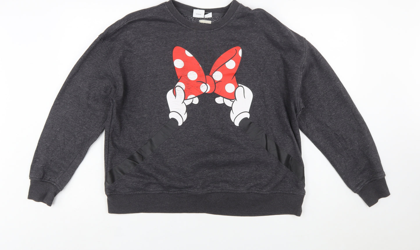 Primark Disney Women’s Black Minnie Mouse Pullover Sweatshirt Size L 14/16