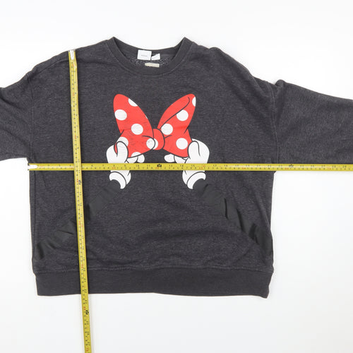 Primark Disney Women’s Black Minnie Mouse Pullover Sweatshirt Size L 14/16