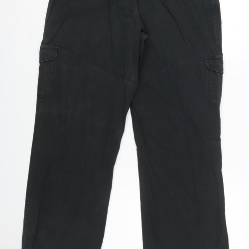 Lee Women’s Black Cargo Stretch Twill Trousers Size 14