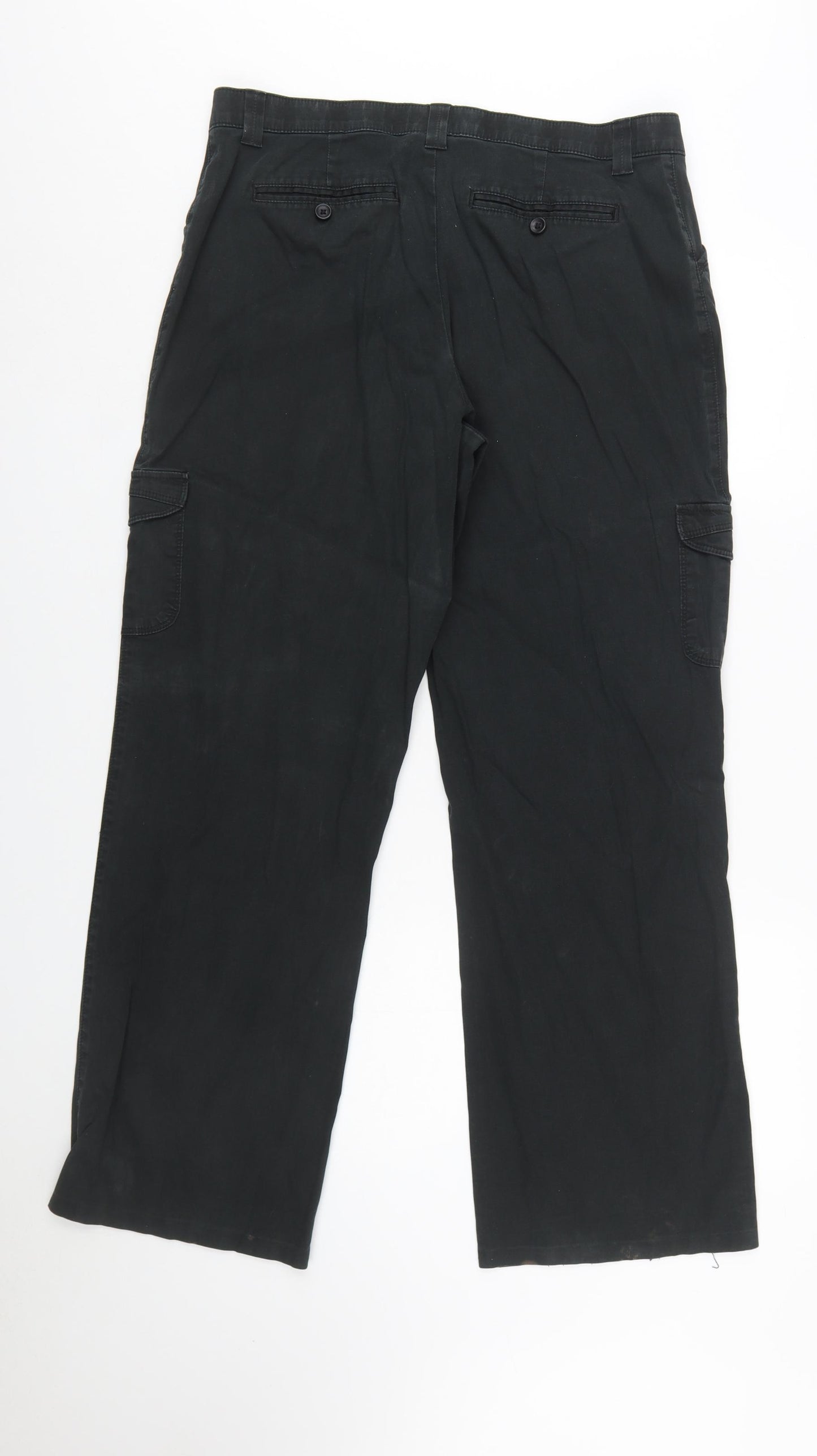 Lee Women’s Black Cargo Stretch Twill Trousers Size 14