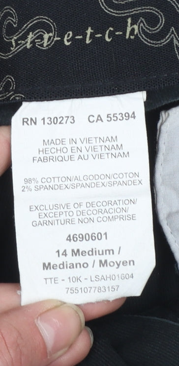 Lee Women’s Black Cargo Stretch Twill Trousers Size 14