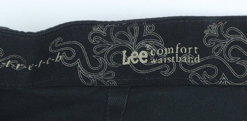 Lee Women’s Black Cargo Stretch Twill Trousers Size 14
