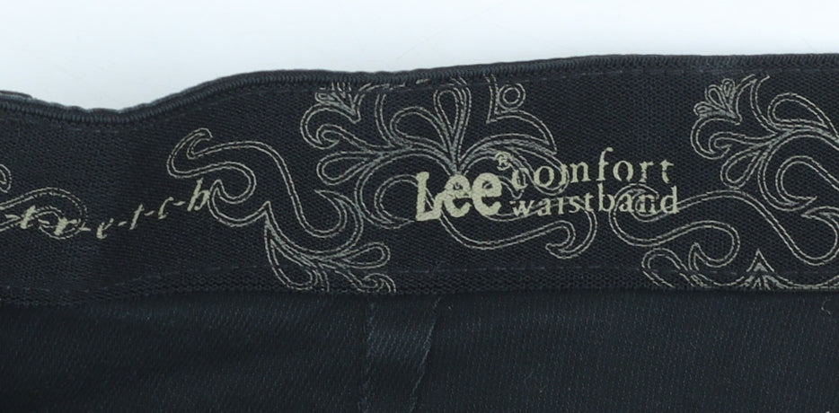 Lee Women’s Black Cargo Stretch Twill Trousers Size 14
