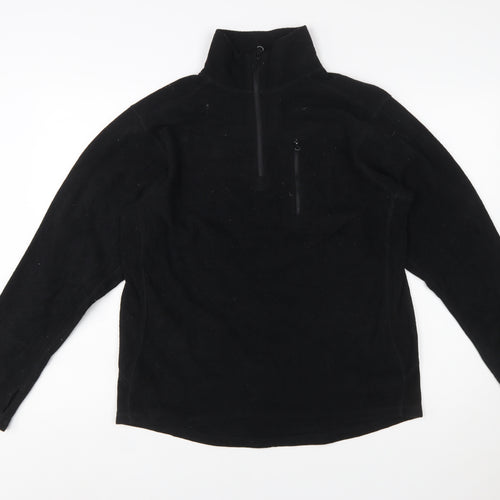 Condor Men's Black Fleece 1/4 Zip Pullover Sweatshirt Size L