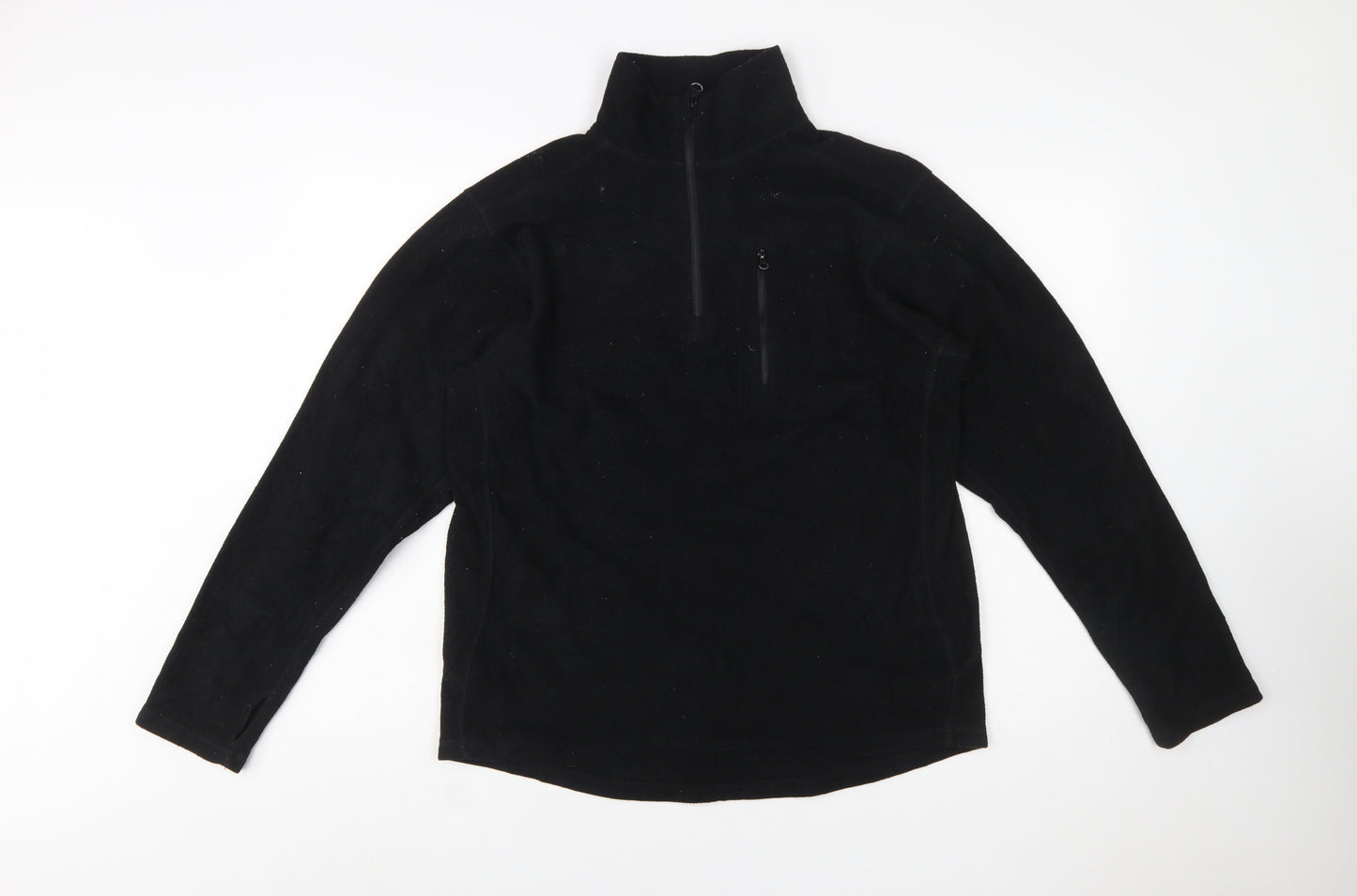 Condor Men's Black Fleece 1/4 Zip Pullover Sweatshirt Size L