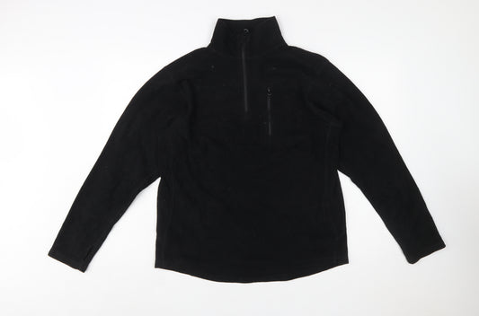 Condor Men's Black Fleece 1/4 Zip Pullover Sweatshirt Size L