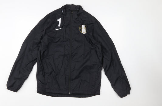 Nike Boys Black XL 13-15 Years Football Track Jacket Windproof