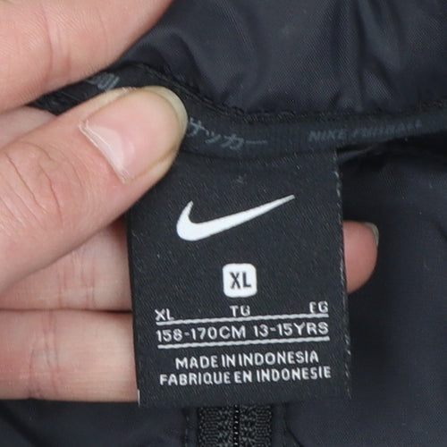Nike Boys Black XL 13-15 Years Football Track Jacket Windproof