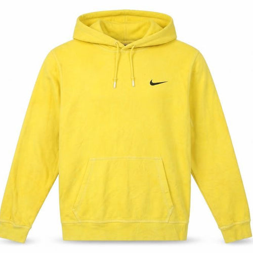 Nike Mens Yellow Pullover Hoodie M Hooded Fleece Sweatshirt