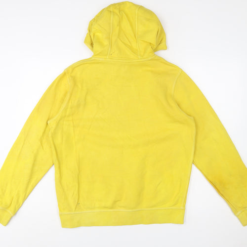 Nike Mens Yellow Pullover Hoodie M Hooded Fleece Sweatshirt