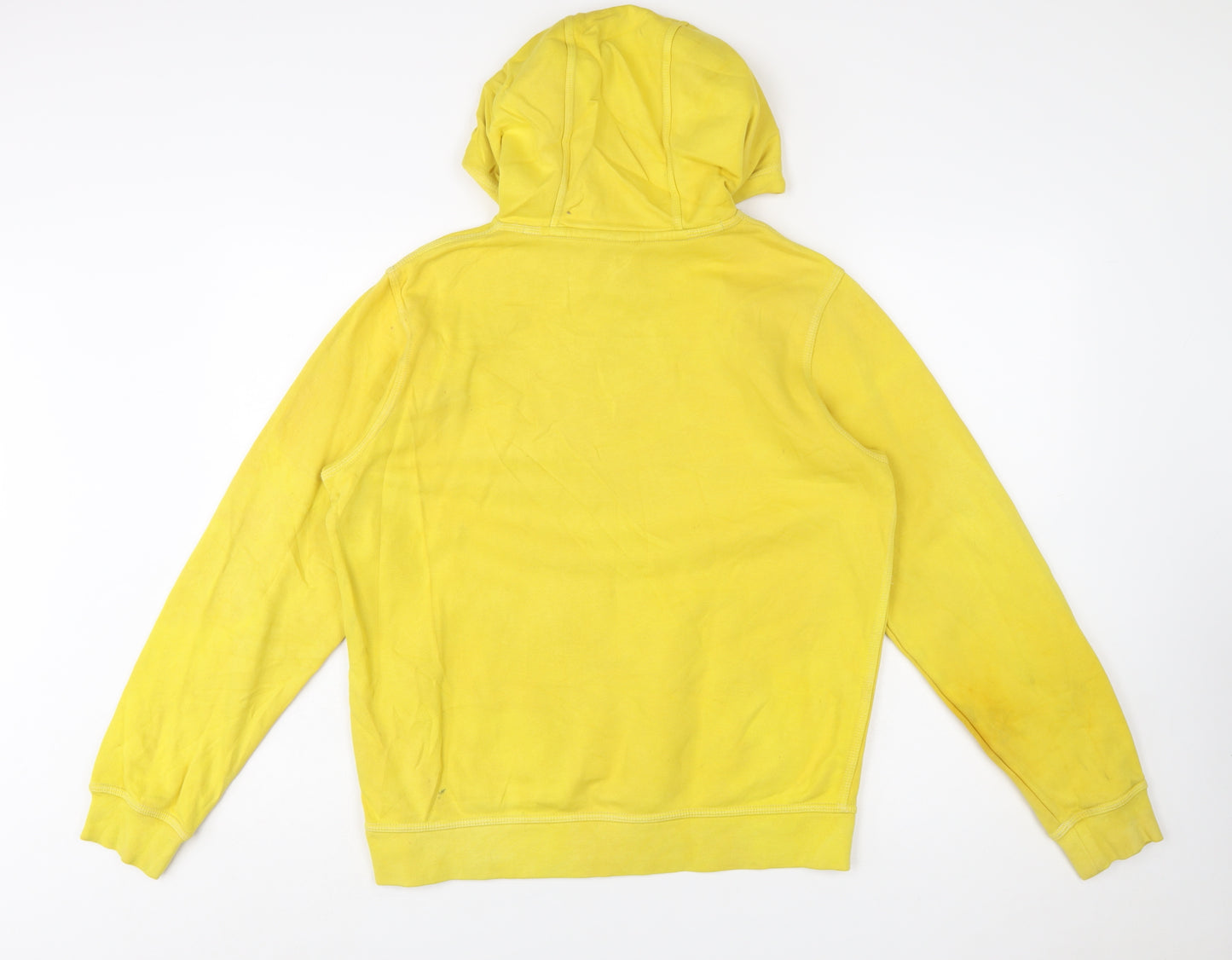 Nike Mens Yellow Pullover Hoodie M Hooded Fleece Sweatshirt