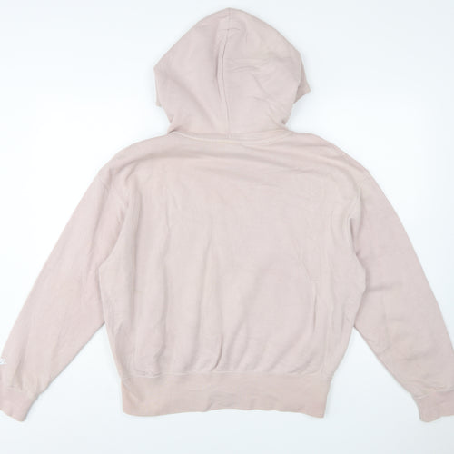 Nike Womens Pink Pullover Hoodie XS Cotton Blend Logo Sweatshirt