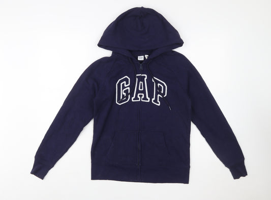 GAP Womens Navy Blue Full Zip Hoodie Small Classic Style