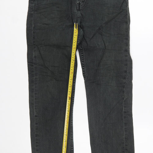 Levi Strauss Men's Black 32x30 Straight Fit Denim Jeans