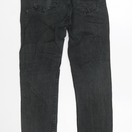 Levi Strauss Men's Black 32x30 Straight Fit Denim Jeans