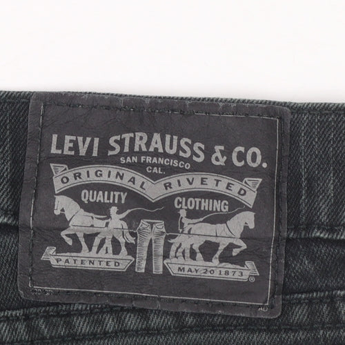 Levi Strauss Men's Black 32x30 Straight Fit Denim Jeans