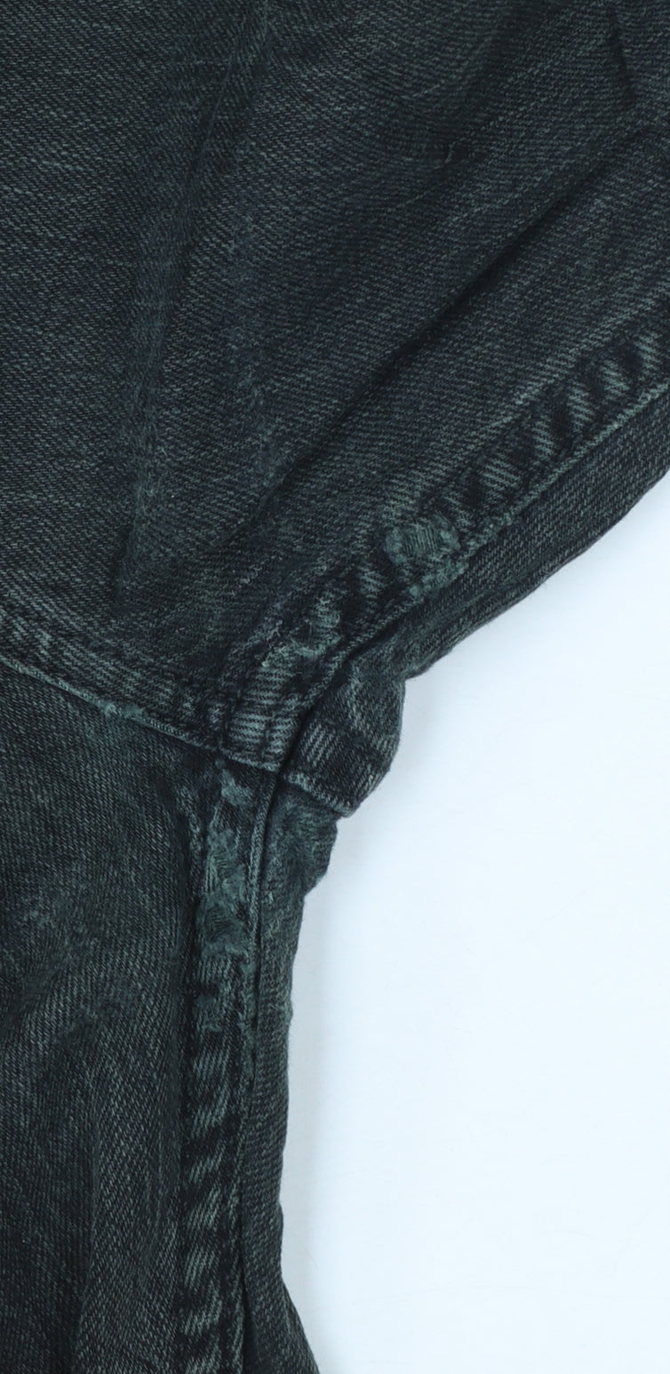 Levi Strauss Men's Black 32x30 Straight Fit Denim Jeans