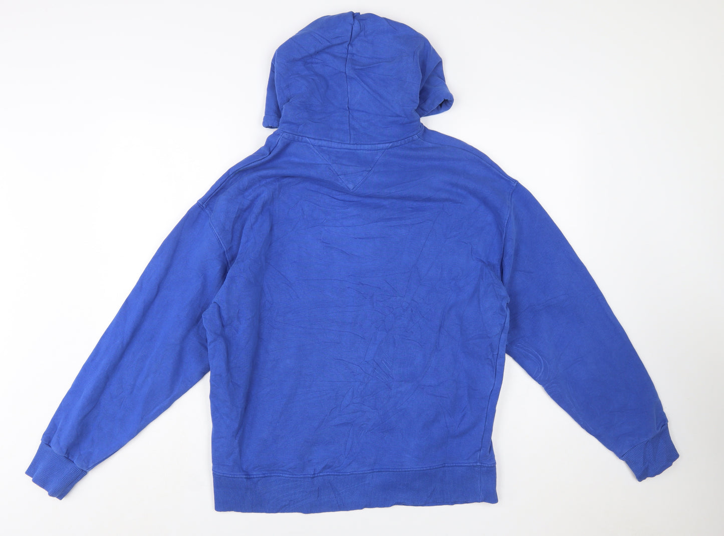 Tommy Jeans Men's Blue Pullover Hoodie M Logo Embroidered