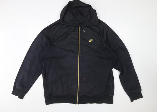 Nike Womens Black Full Zip Hoodie XL Sportswear Jacket