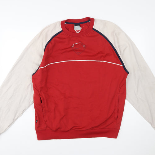 Nike Men's Red Pullover Sweatshirt L Long Sleeve Sports Style