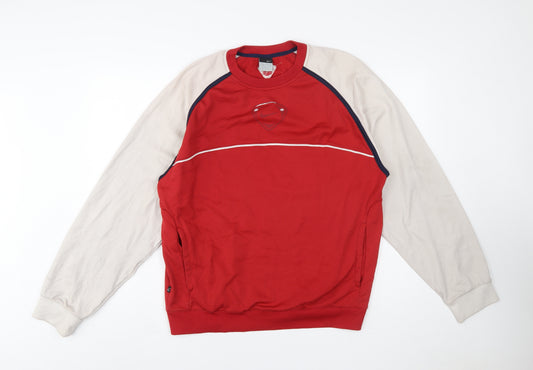 Nike Men's Red Pullover Sweatshirt L Long Sleeve Sports Style