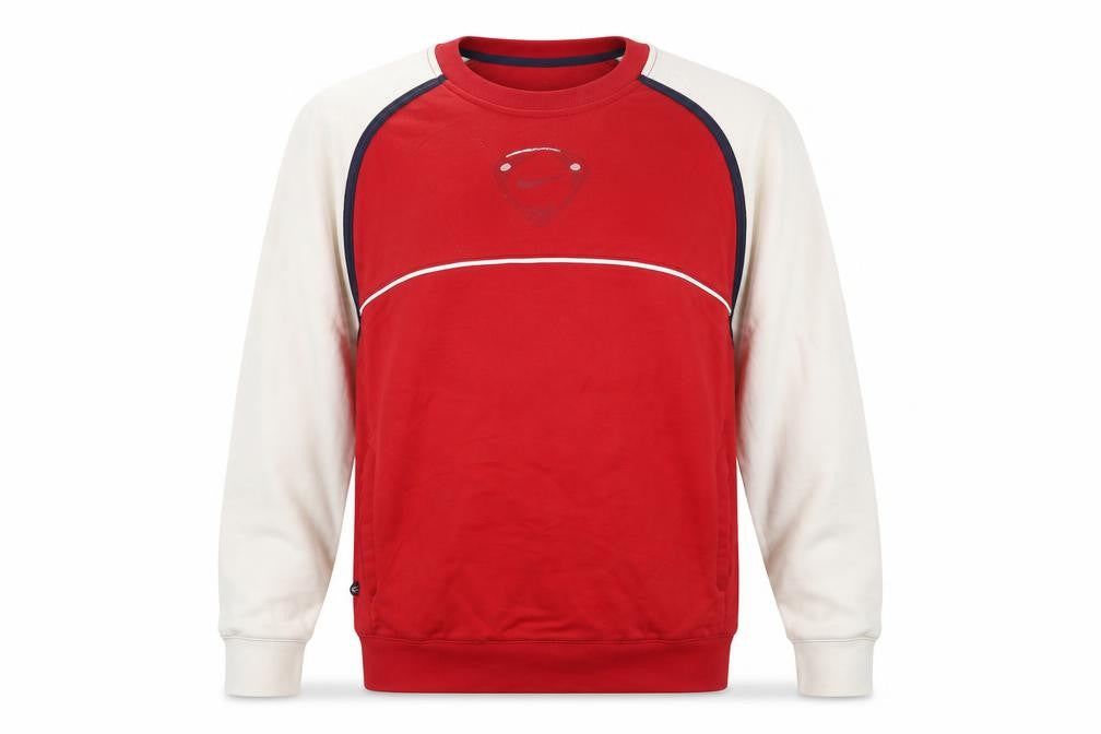 Front view of Nike Men's Red Pullover Sweatshirt L Long Sleeve Sports Style