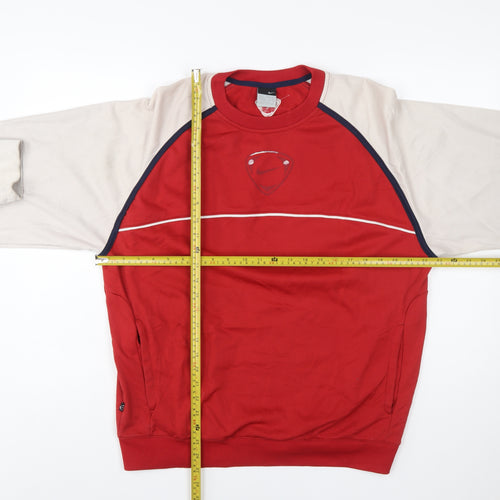 Nike Men's Red Pullover Sweatshirt L Long Sleeve Sports Style