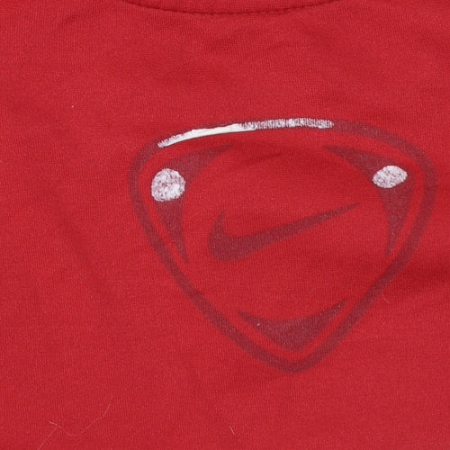 Nike Men's Red Pullover Sweatshirt L Long Sleeve Sports Style