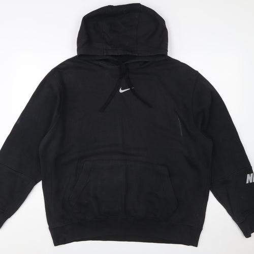 Nike Men's Black Large Pullover Hoodie Classic Fit Sportswear