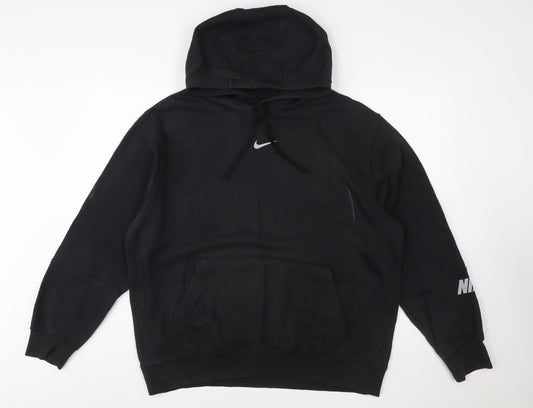 Nike Men's Black Large Pullover Hoodie Classic Fit Sportswear