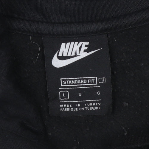 Nike Men's Black Large Pullover Hoodie Classic Fit Sportswear
