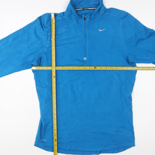Nike Men's Blue Dri-FIT 1/4 Zip Running Sweatshirt Size S