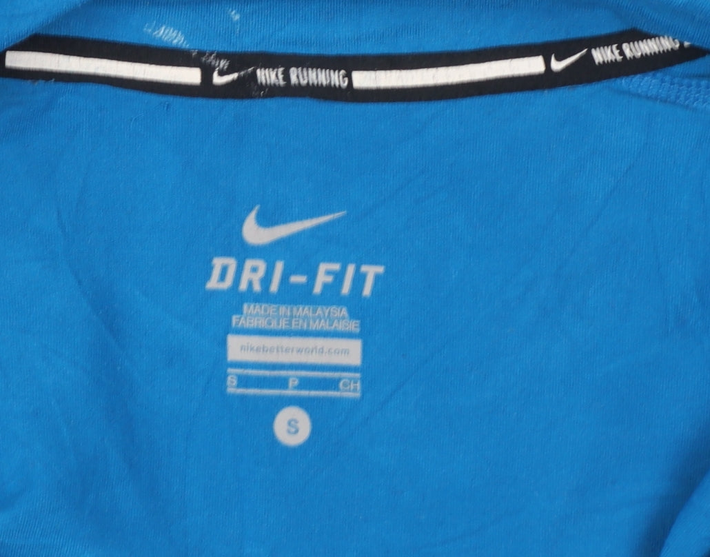 Nike Men's Blue Dri-FIT 1/4 Zip Running Sweatshirt Size S