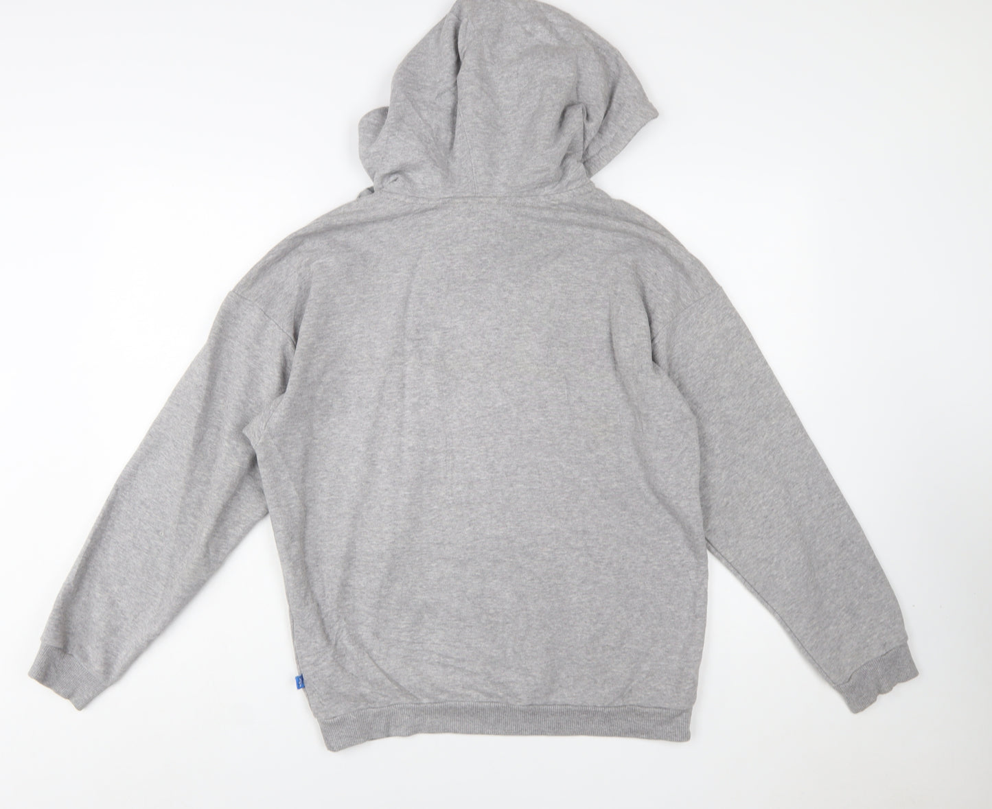 Adidas Women Grey Size 8 Pullover Hoodie Cotton Blend Logo Sweatshirt