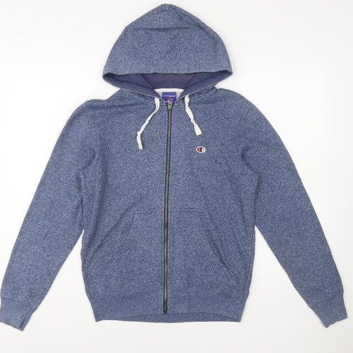 Champion Women's Blue Small Full Zip Hoodie Cotton Blend