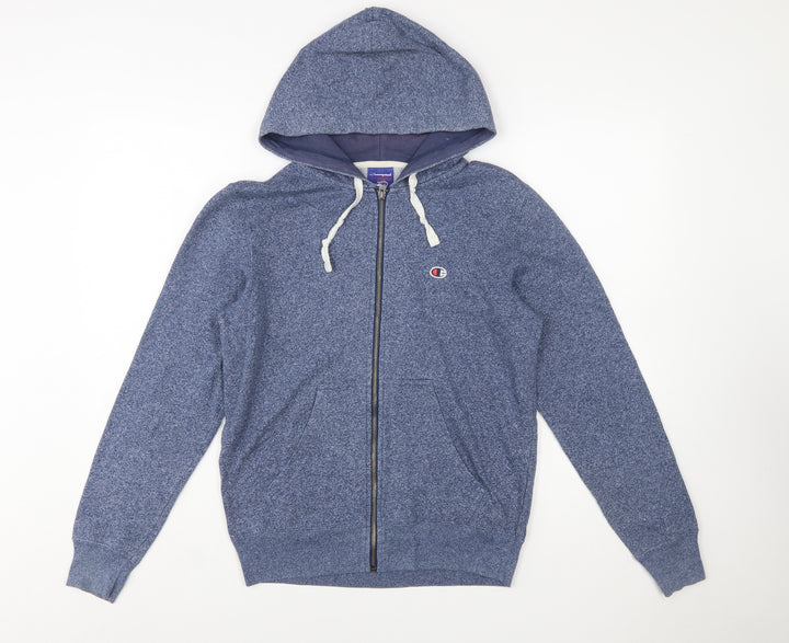 Champion Women's Blue Small Full Zip Hoodie Cotton Blend