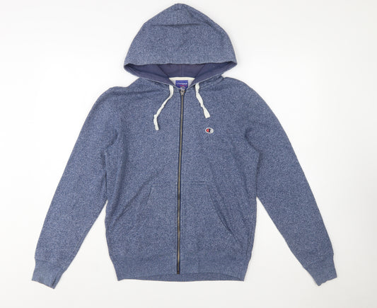 Champion Women's Blue Small Full Zip Hoodie Cotton Blend