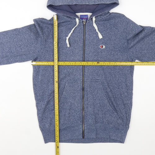 Champion Women's Blue Small Full Zip Hoodie Cotton Blend