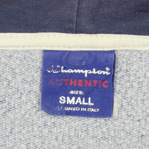 Champion Women's Blue Small Full Zip Hoodie Cotton Blend