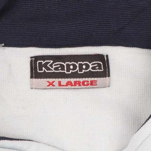 Kappa Men's Blue Full Zip Sweatshirt XL Sports Jersey Top