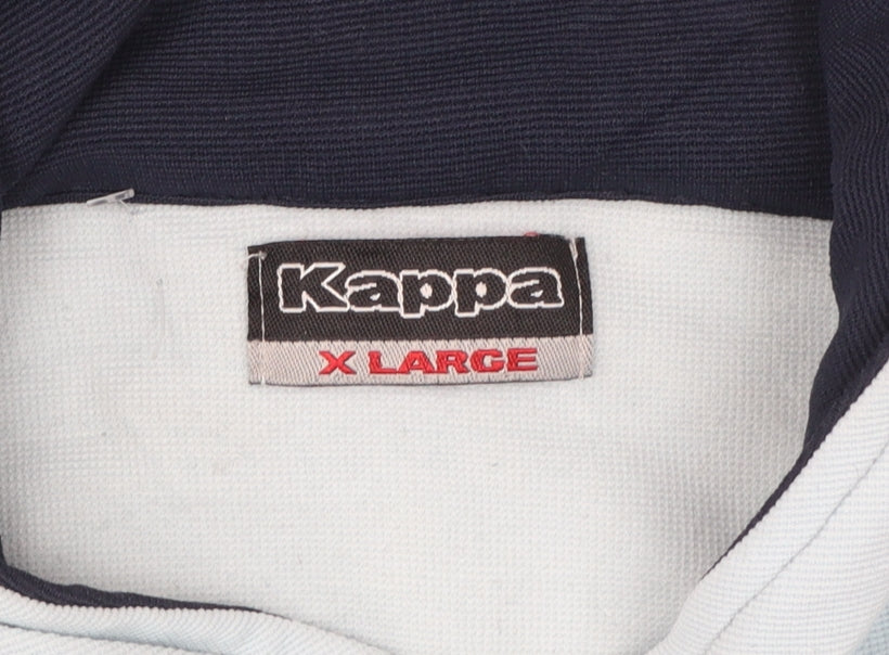Kappa Men's Blue Full Zip Sweatshirt XL Sports Jersey Top