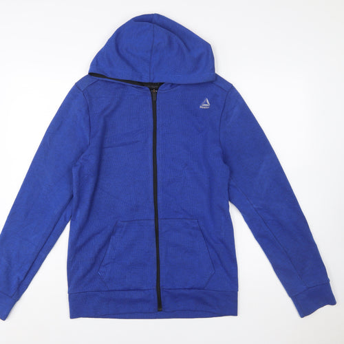 Reebok Men's Blue Full Zip Hoodie Size S Lightweight Sportswear