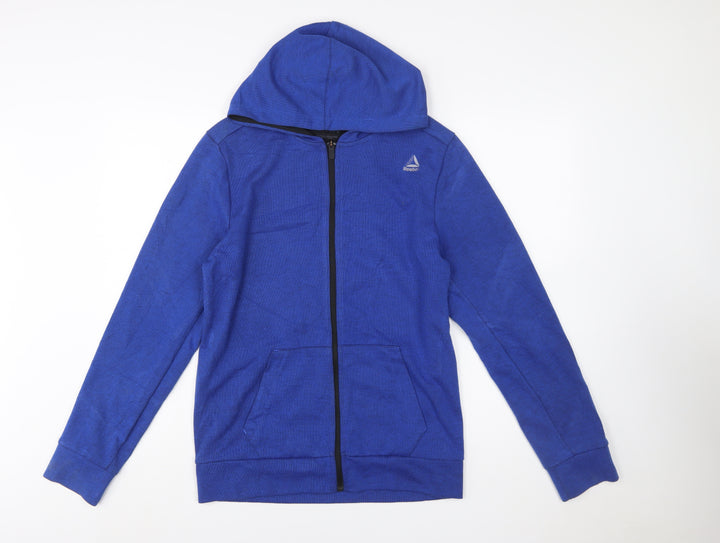 Reebok Men's Blue Full Zip Hoodie Size S Lightweight Sportswear