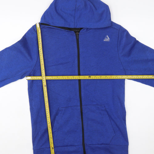 Reebok Men's Blue Full Zip Hoodie Size S Lightweight Sportswear