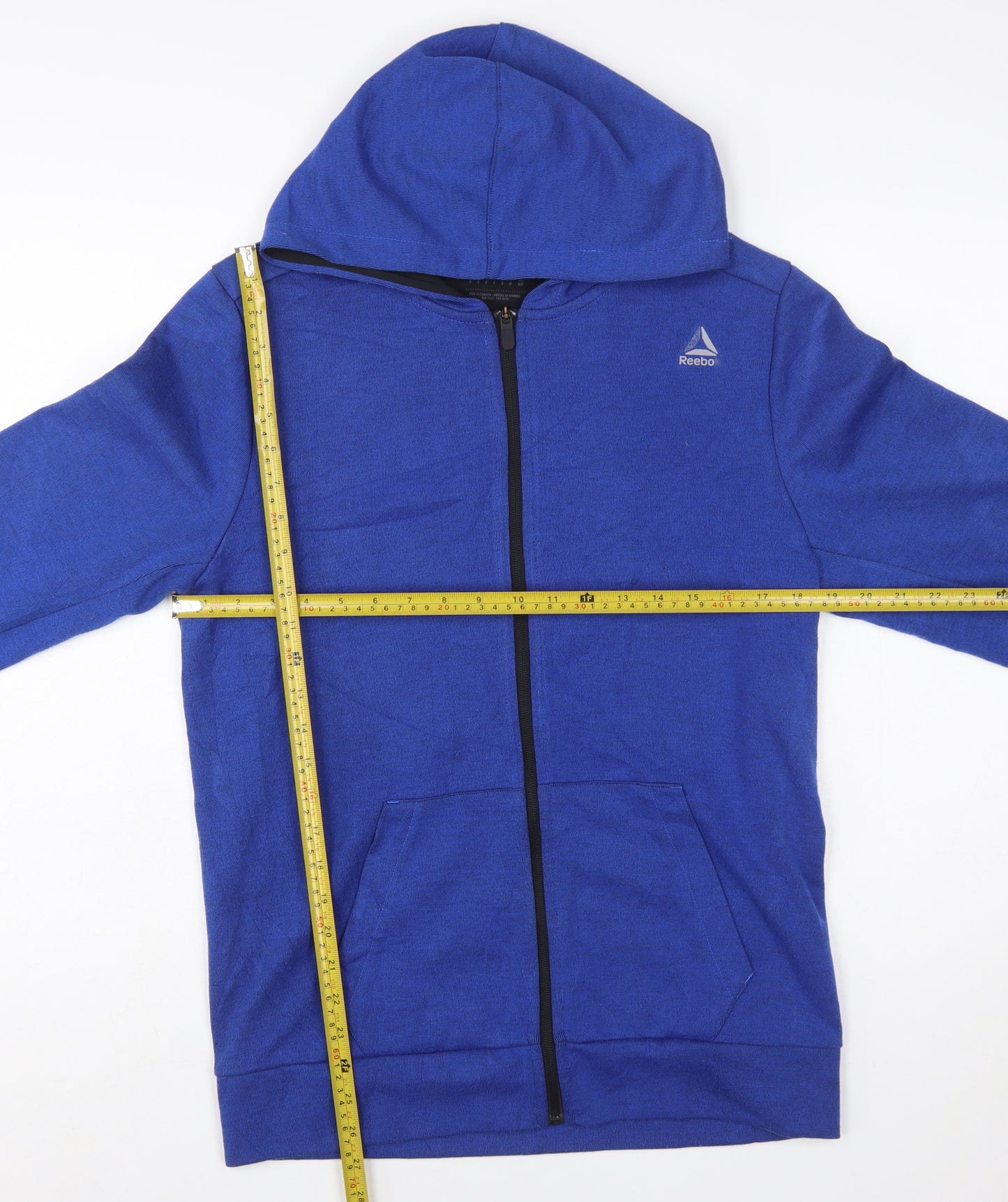 Reebok Men's Blue Full Zip Hoodie Size S Lightweight Sportswear
