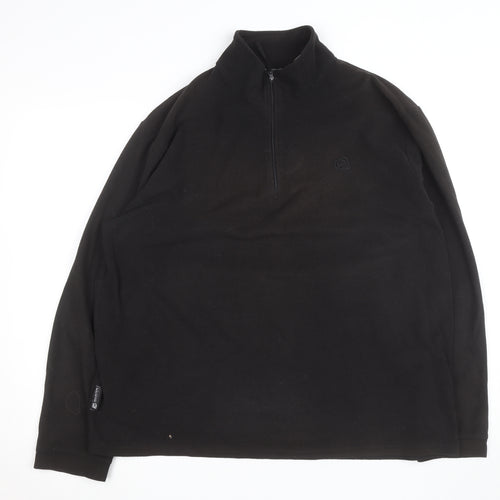 Mountain Essentials Men's Black XL Fleece 1/4 Zip Active Jacket