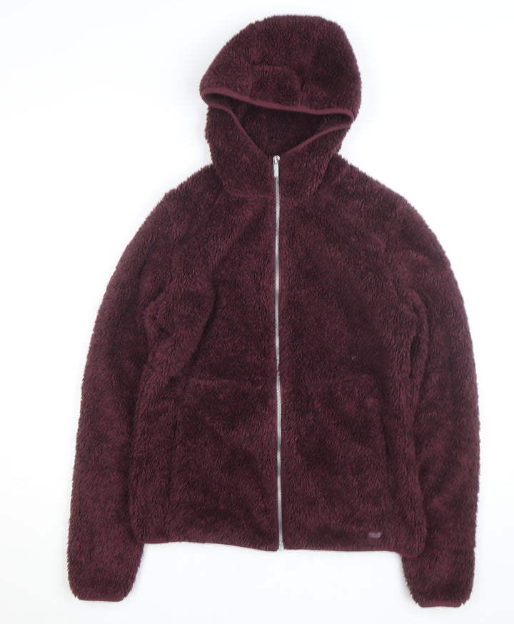 McKinley Womens Plum Full Zip Fleece Hoodie Size 14 Polyester Warm Outdoor